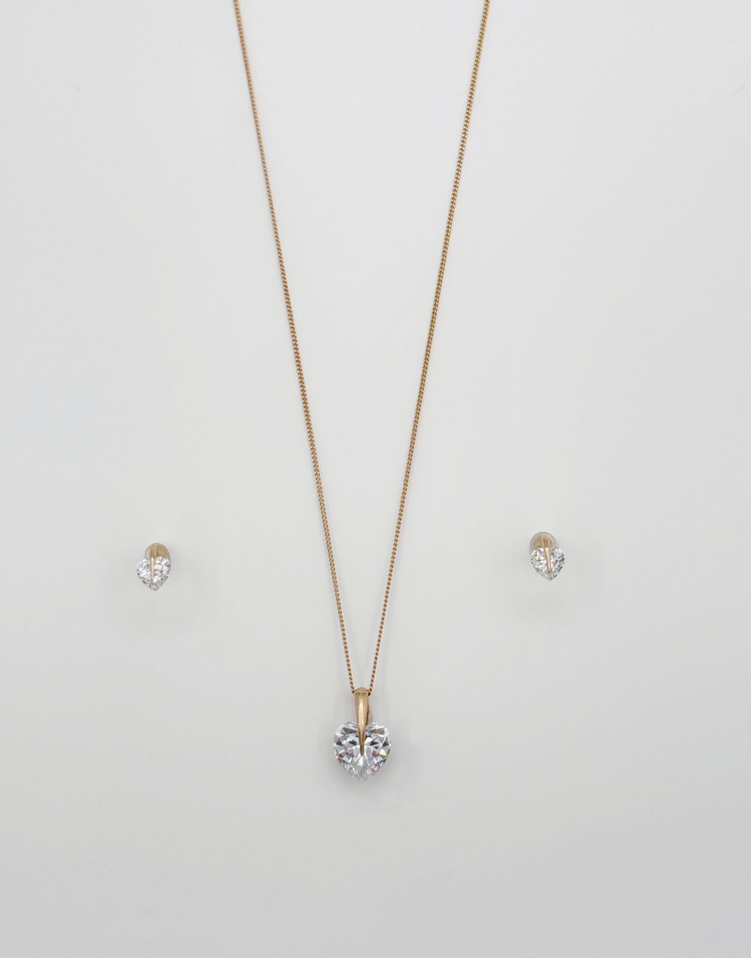 18K Rose Gold Plated Aşk Fısıltısı Küpe Kolye Set