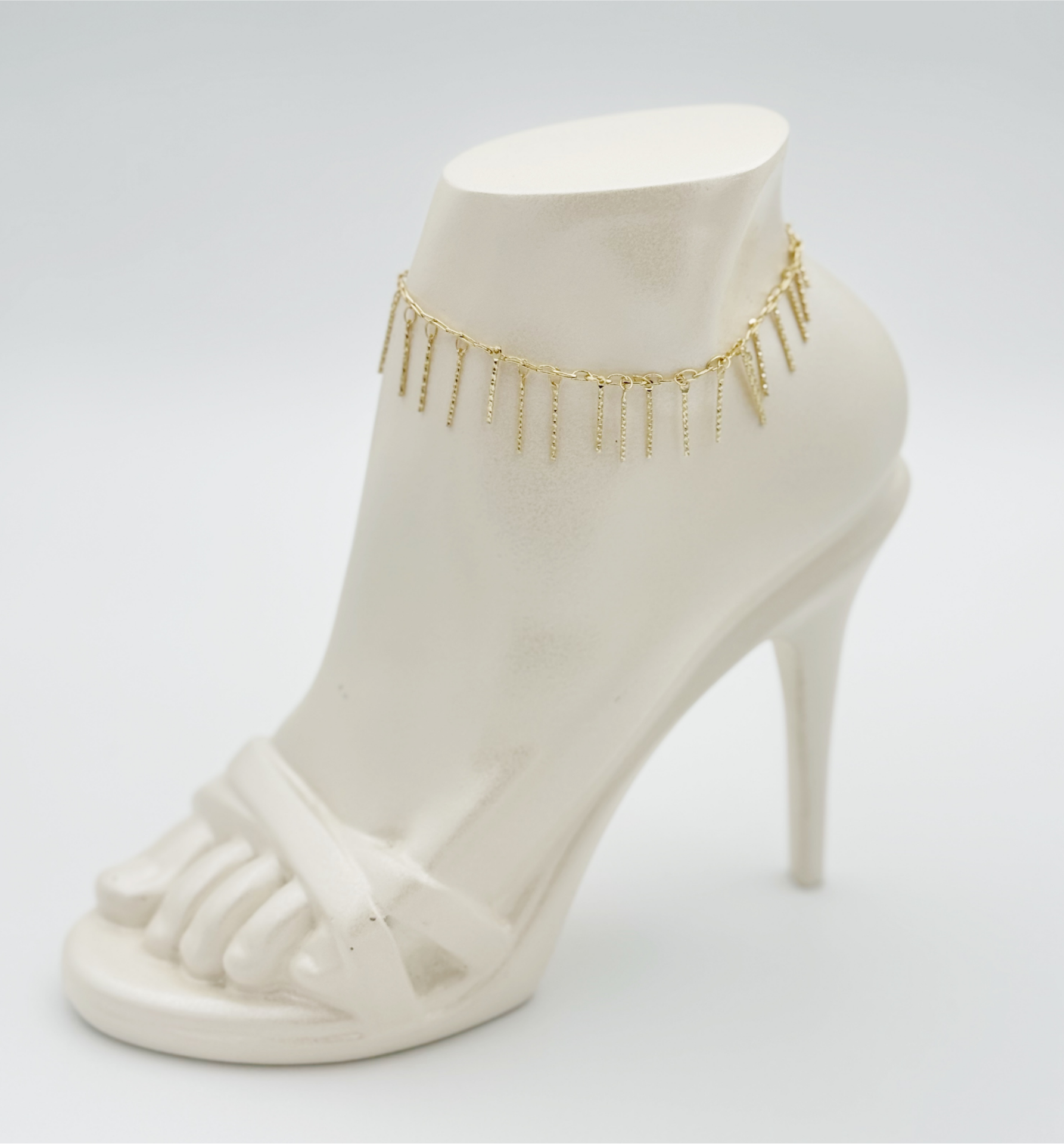 14K Gold Plated İtalyan Çubuk Halhal