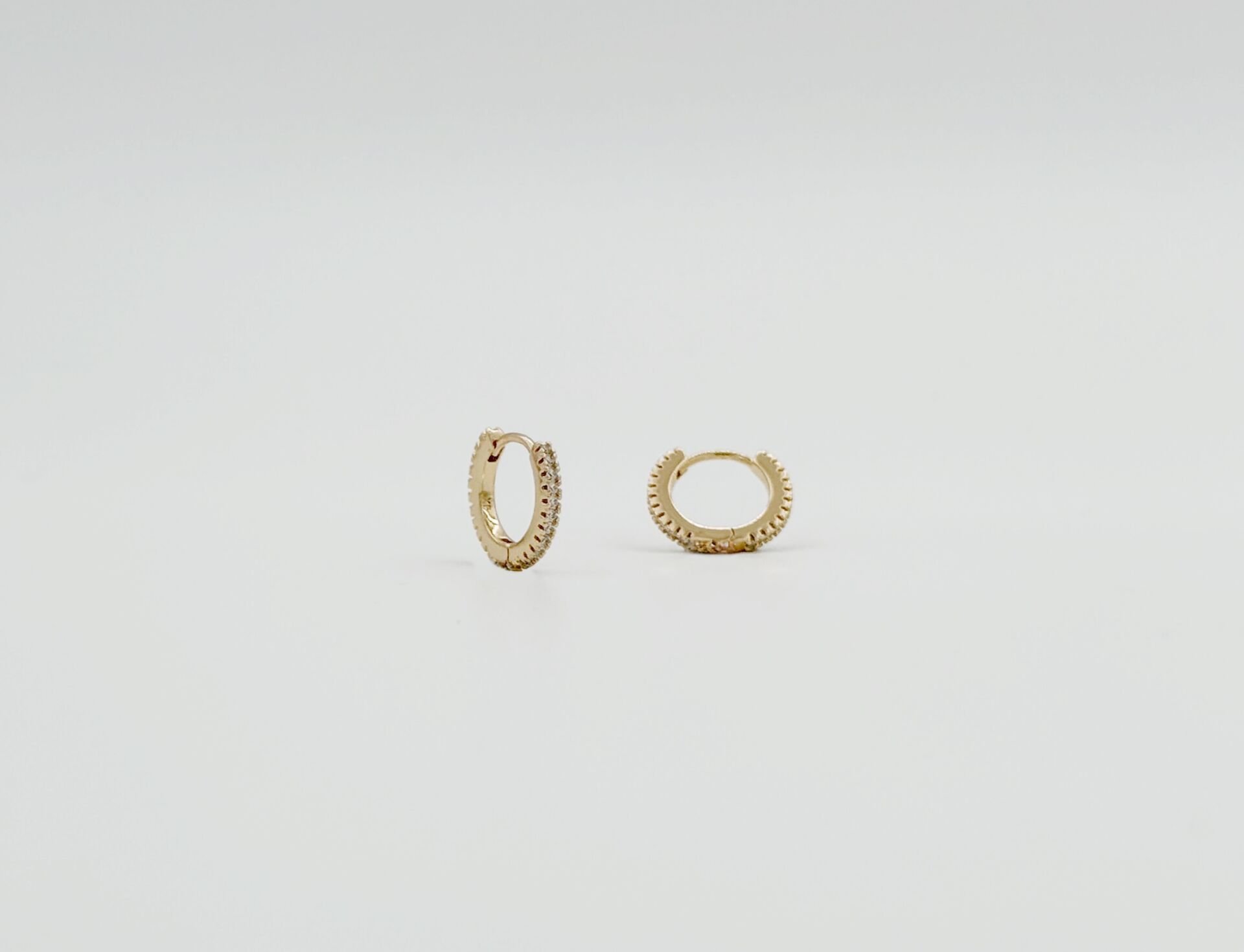 18K Rose Gold Plated All Shine Hoop Küpe