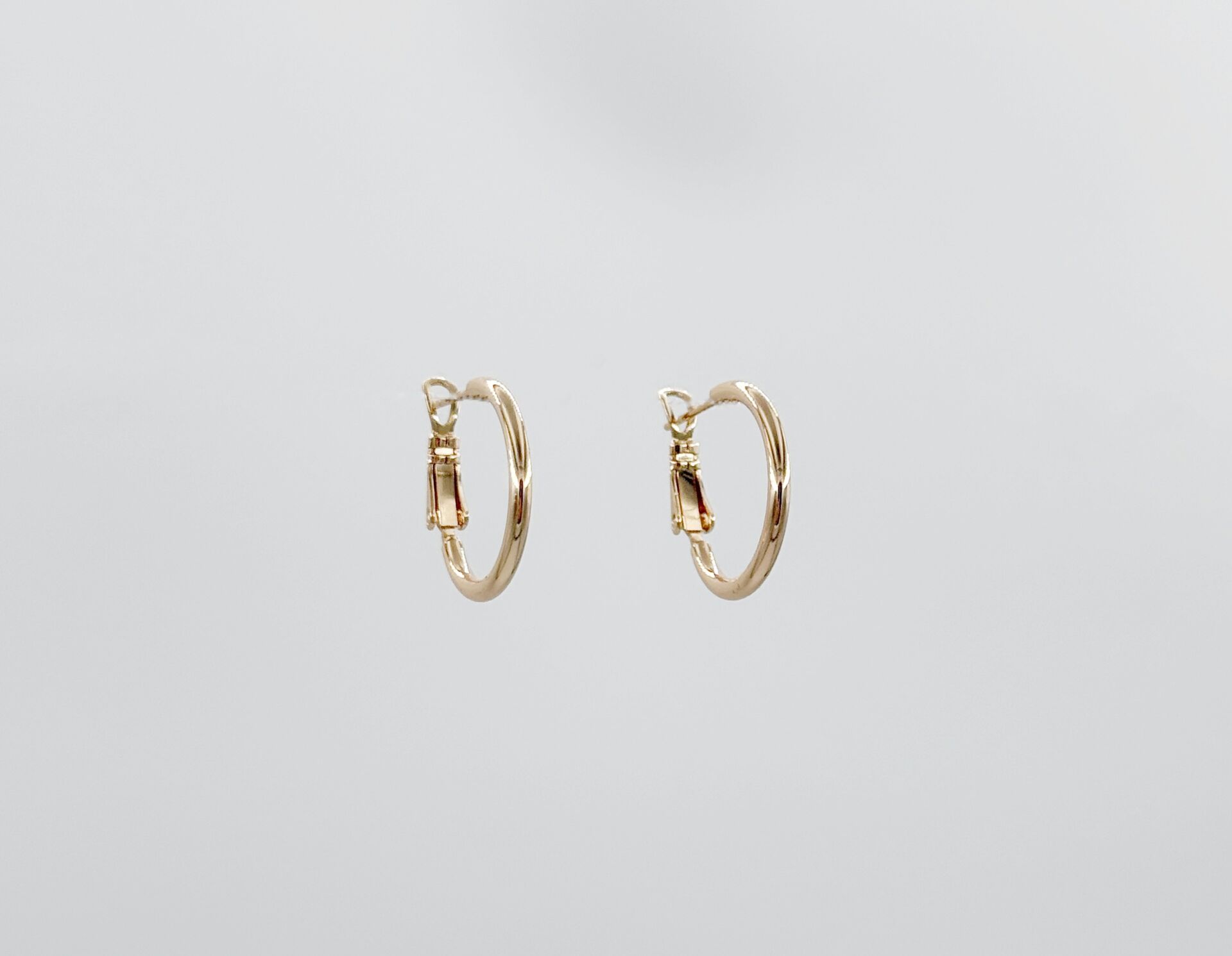 18K Rose Gold Plated Mince Hoop Küpe