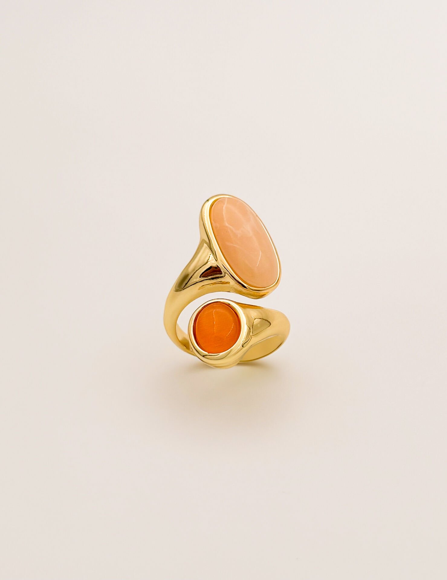 14K Gold Plated Duo Lumiere in Paris Yüzük