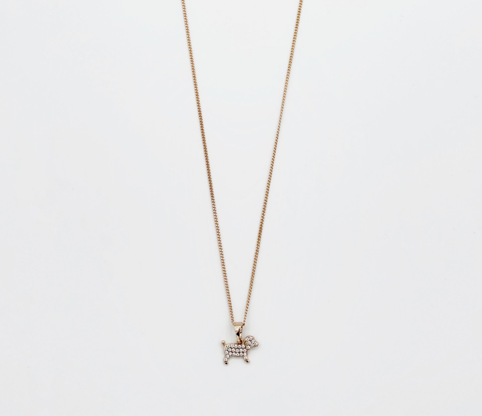 18K Rose Gold Plated Puppy Kolye