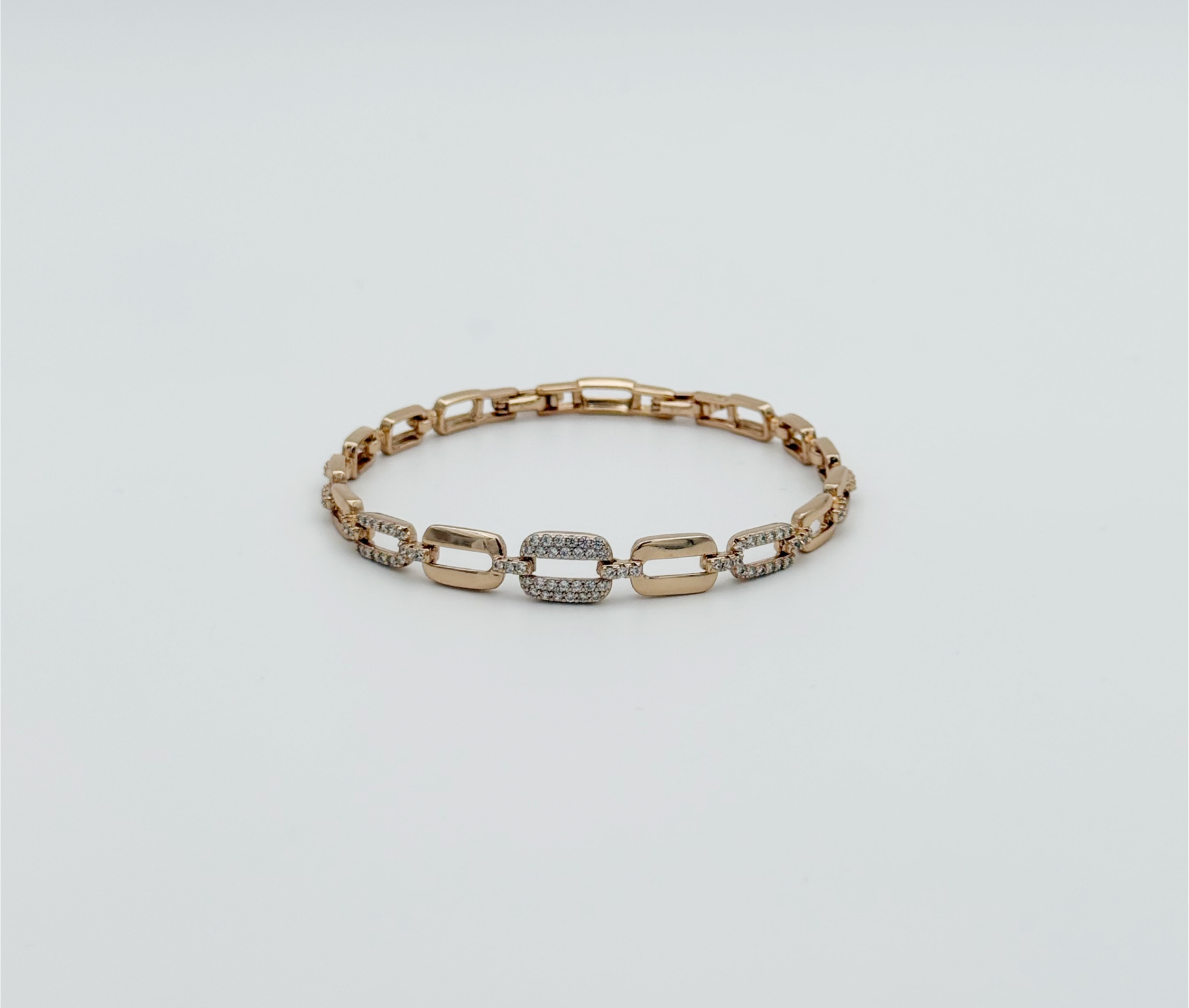 18K Rose Gold Plated Mars Square Bileklik