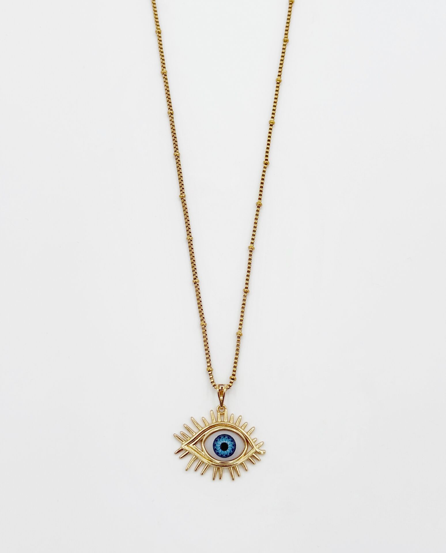 22K Gold Plated Big Eye Kolye