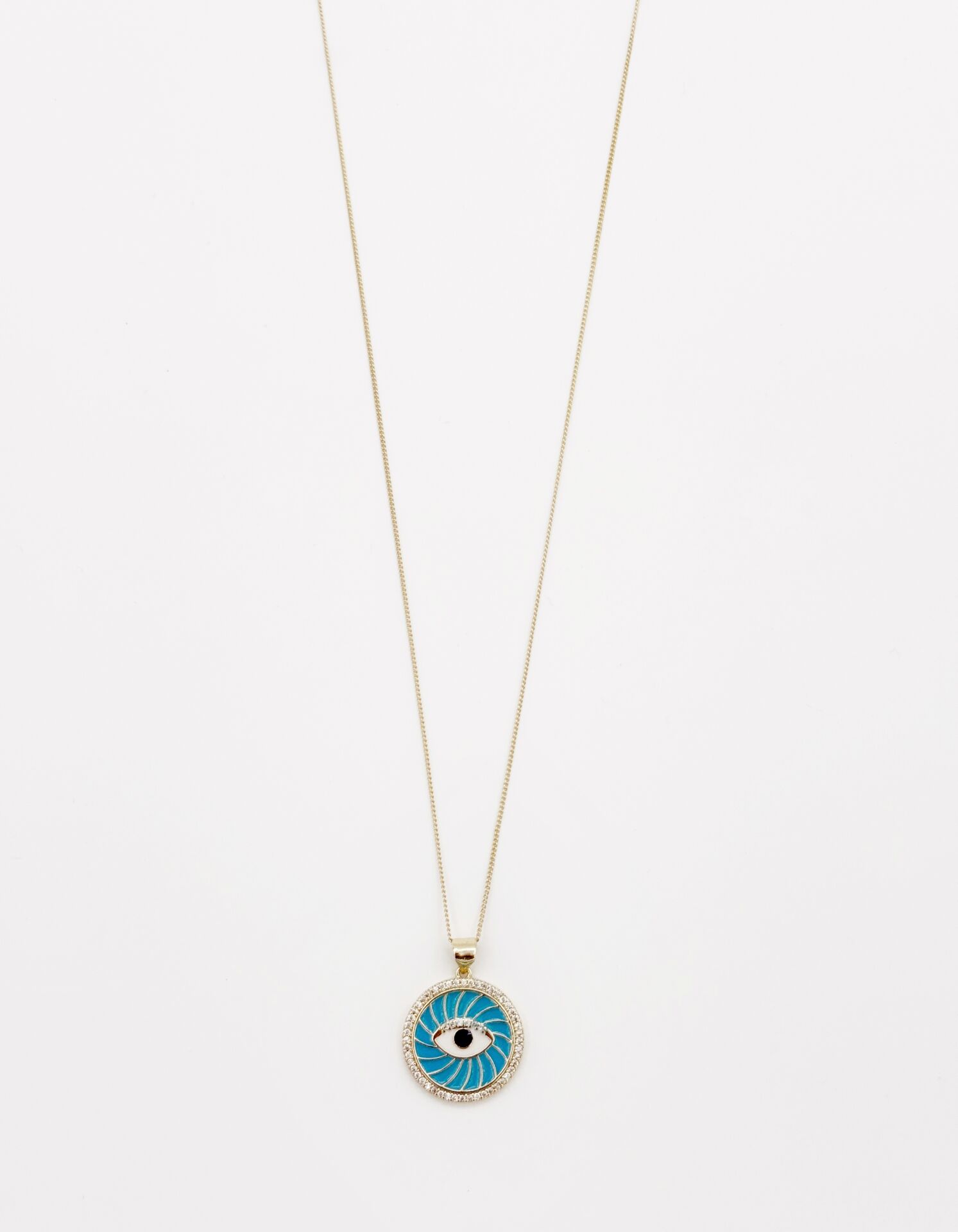 14K Gold Plated Blu Framed Eye