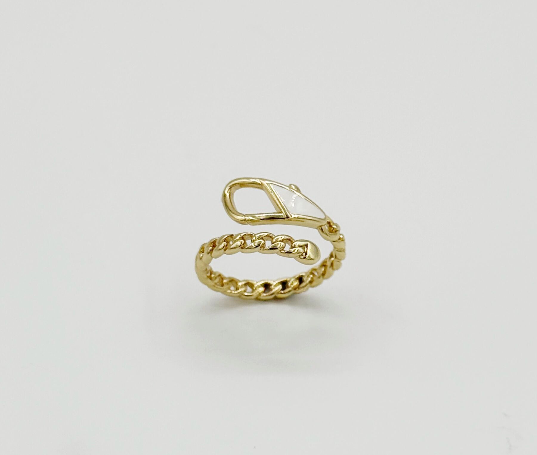 14K Gold Plated White Beld Yüzük