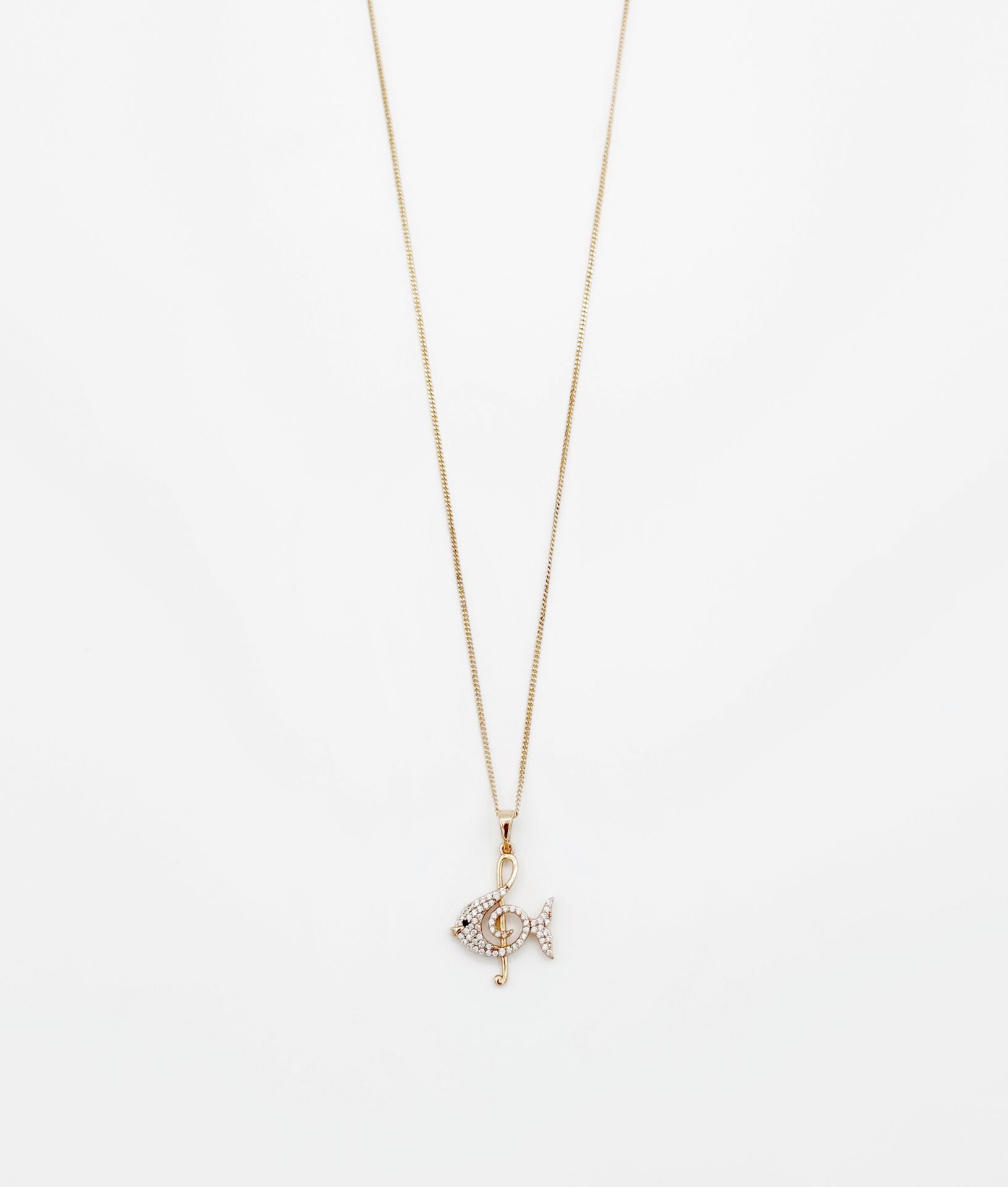 18K Rose Gold Plated Melody Fish Kolye