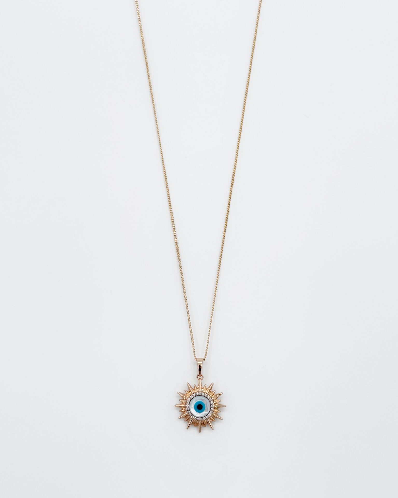 18K Rose Gold Plated Nazar Güneşi Kolye