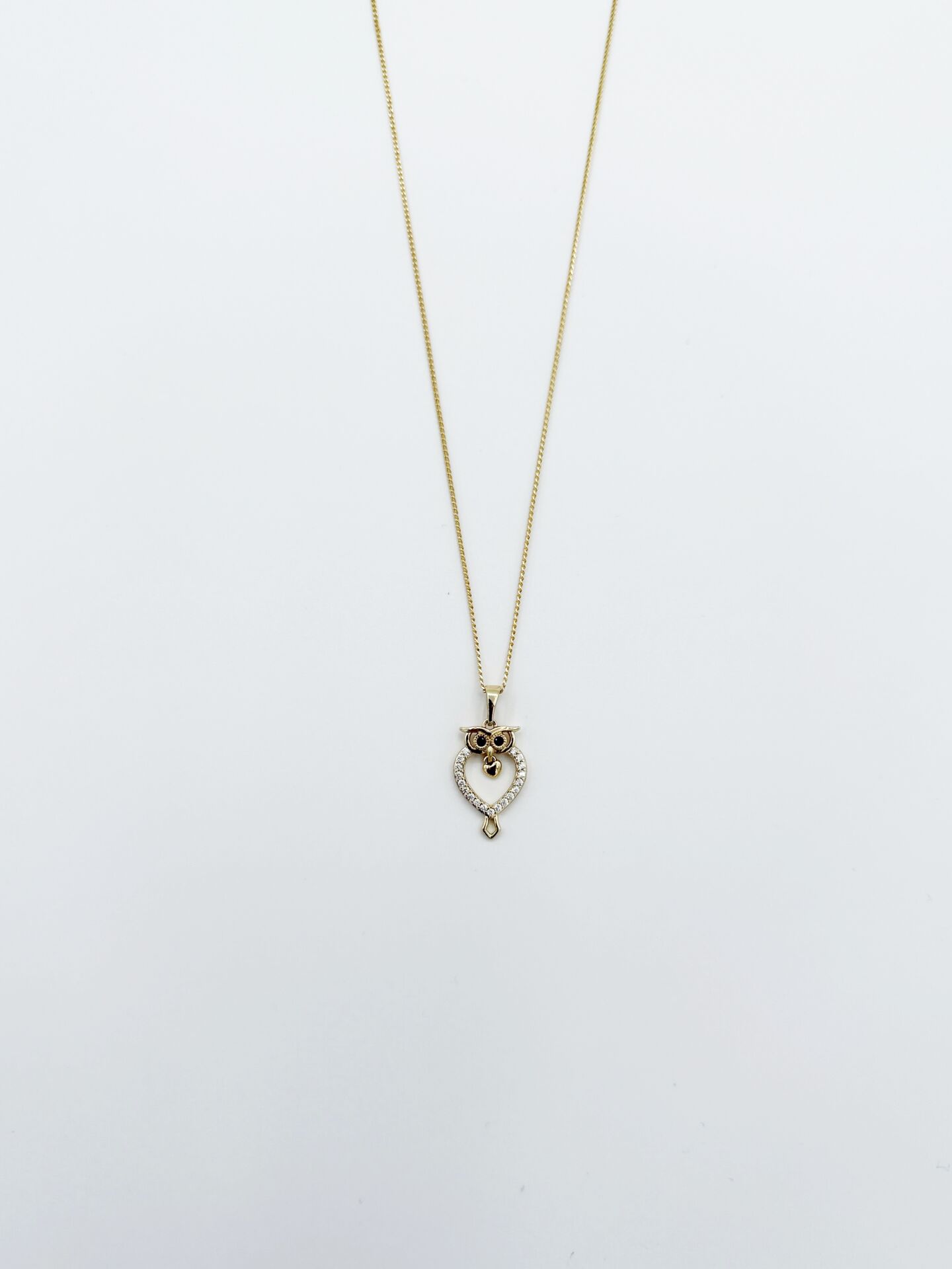 14K Gold Plated Lucky Owl Kolye