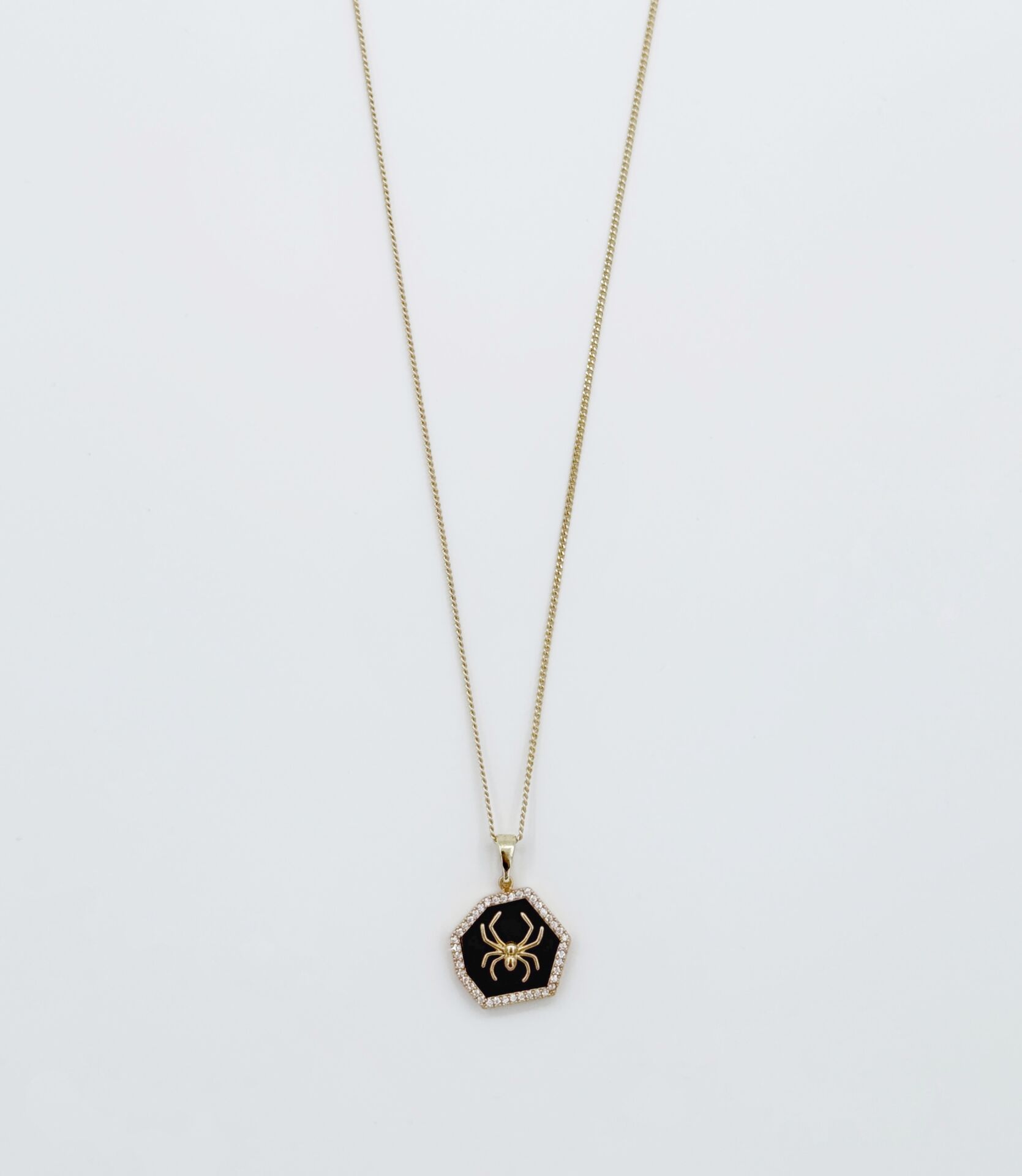 14K Gold Plated Spider Kolye