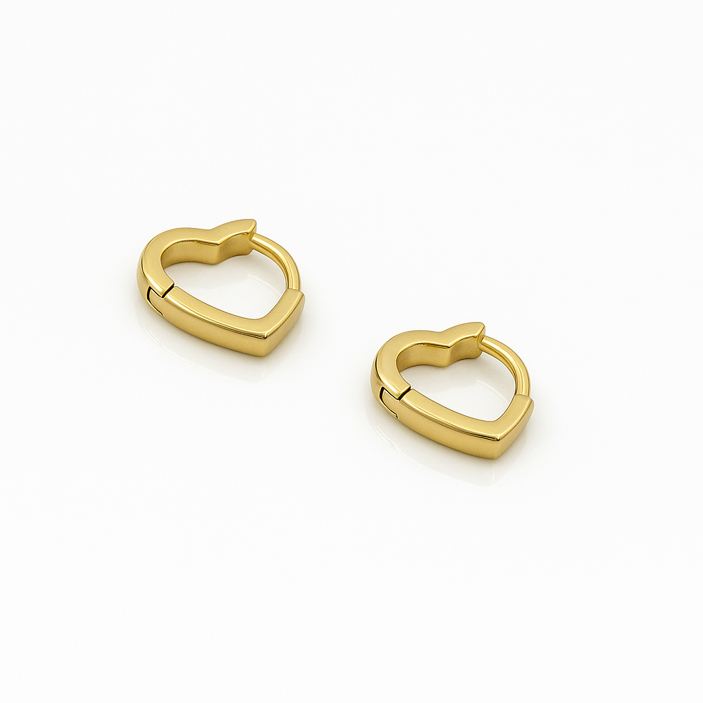 14K Gold Plated Mini Love Hoop Küpe