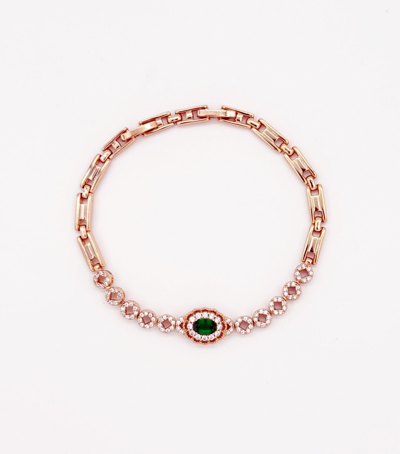 18K Rose Gold Grassy Floral Bileklik
