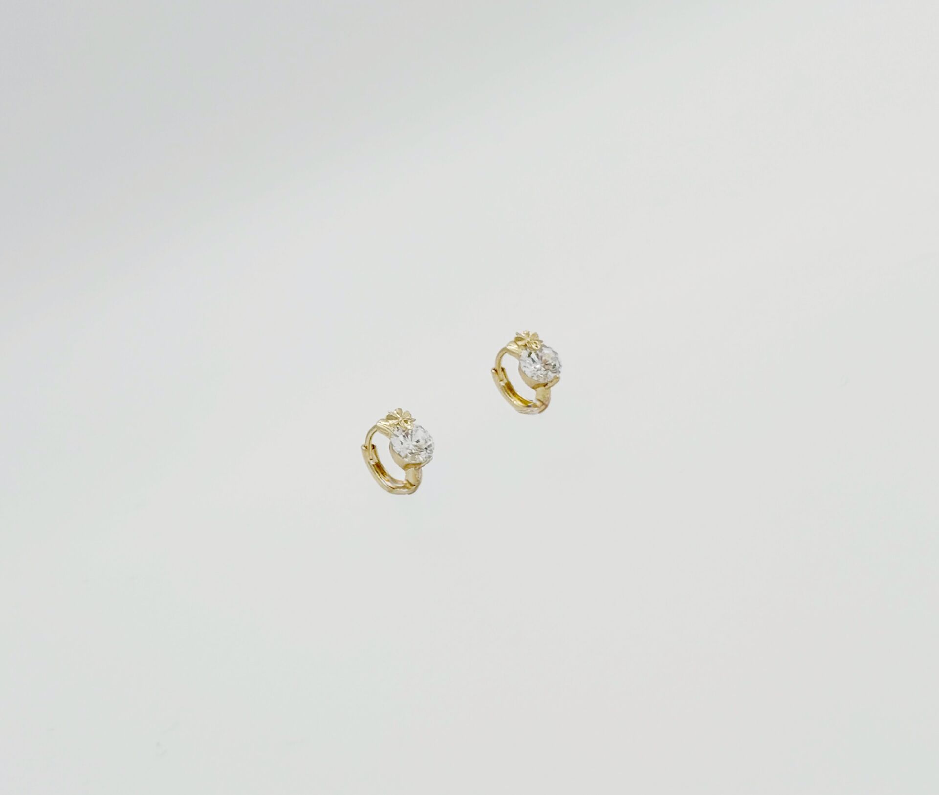 14K Gold Plated Bloom Hoop Küpe