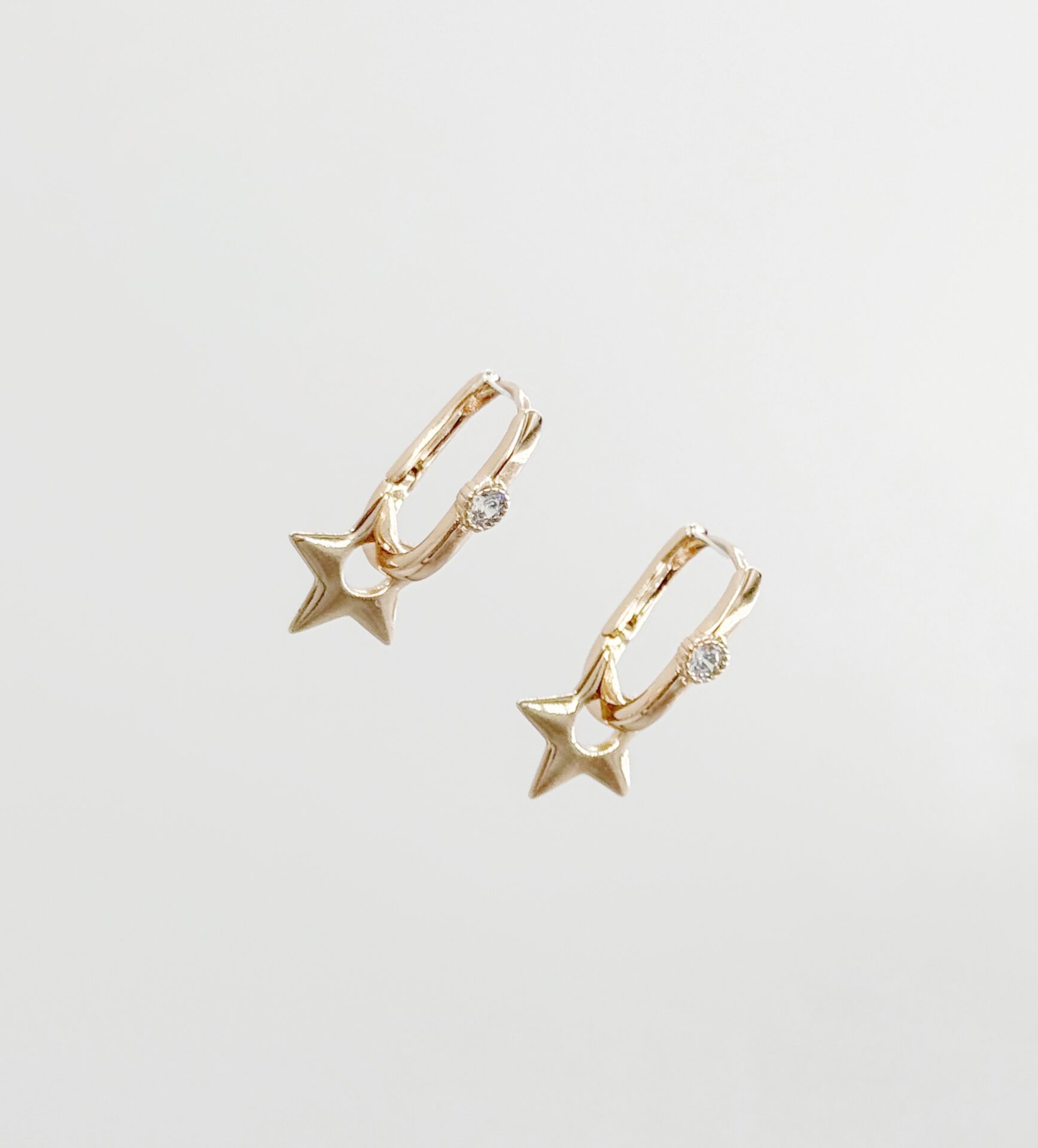 18K Rose Gold Plated Starly Hoop Küpe