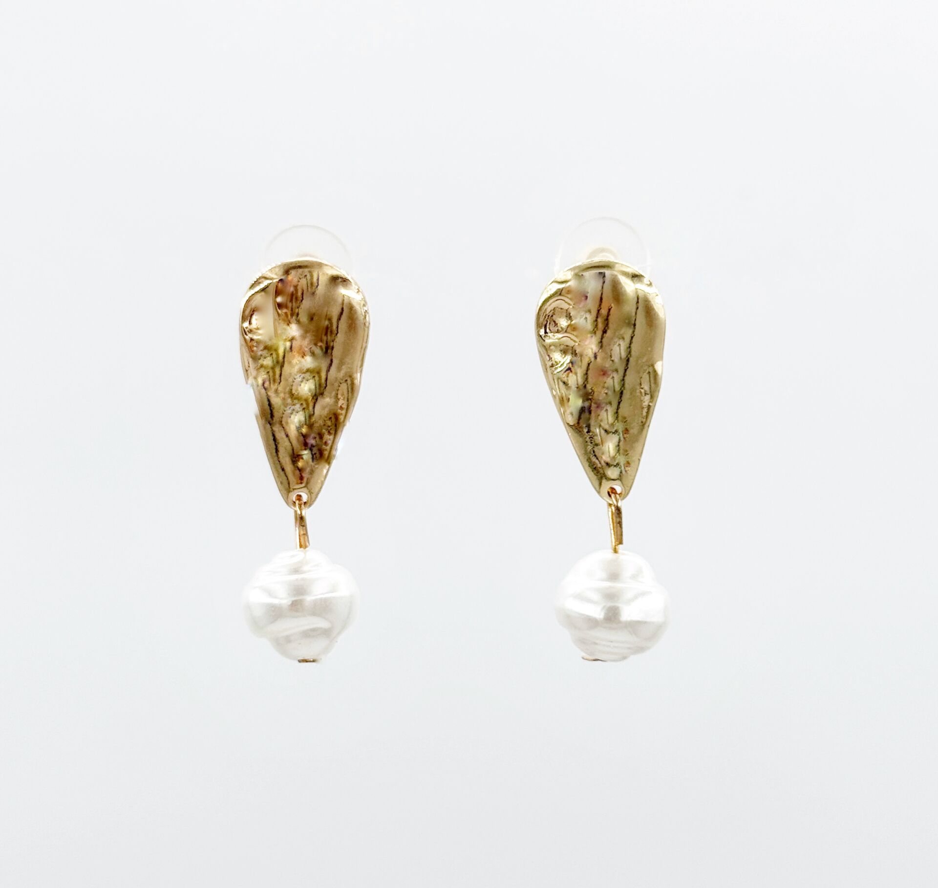 14K Gold Plated Pearl Drop Küpe