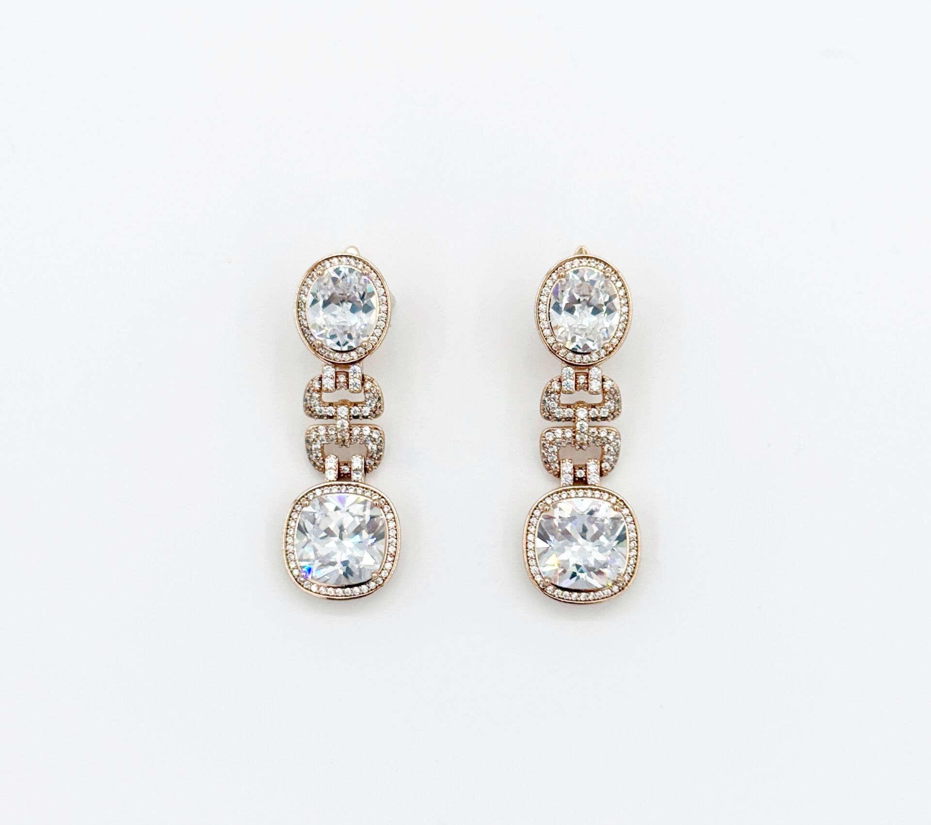 18K Rose Gold Plated Diva Dangle Küpe