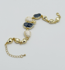 14K Gold Plated Grey Tyne Bileklik