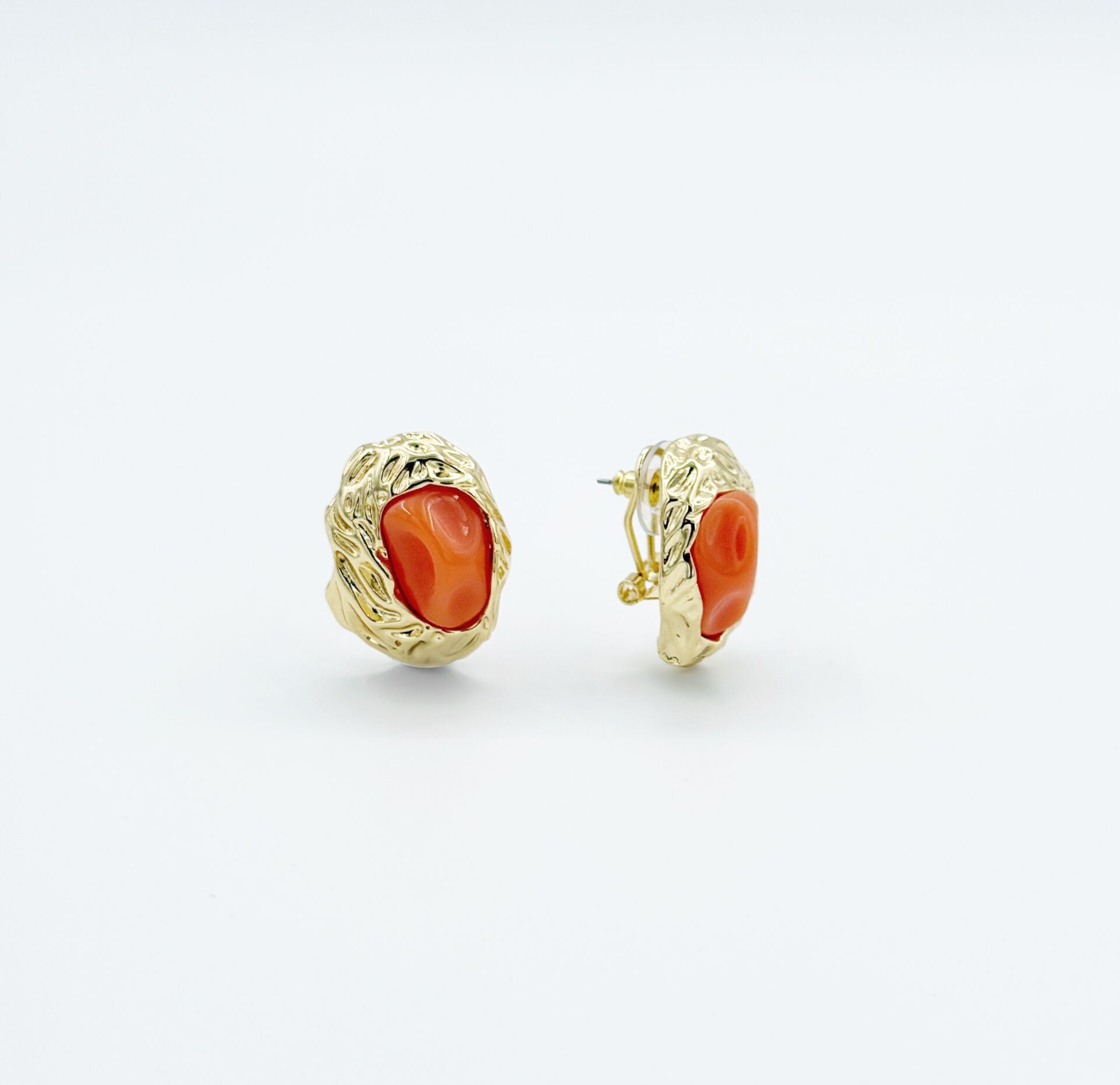 14K Gold Plated Orange Helen Küpe