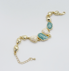 14K Gold Plated Grassy Tyne Bileklik