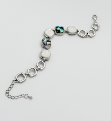 White Gold Plated Margate Bileklik