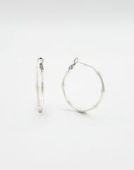 White Gold Plated Bone Hoop Küpe