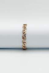 18K Rose Gold Sonsuz Yol Bileklik