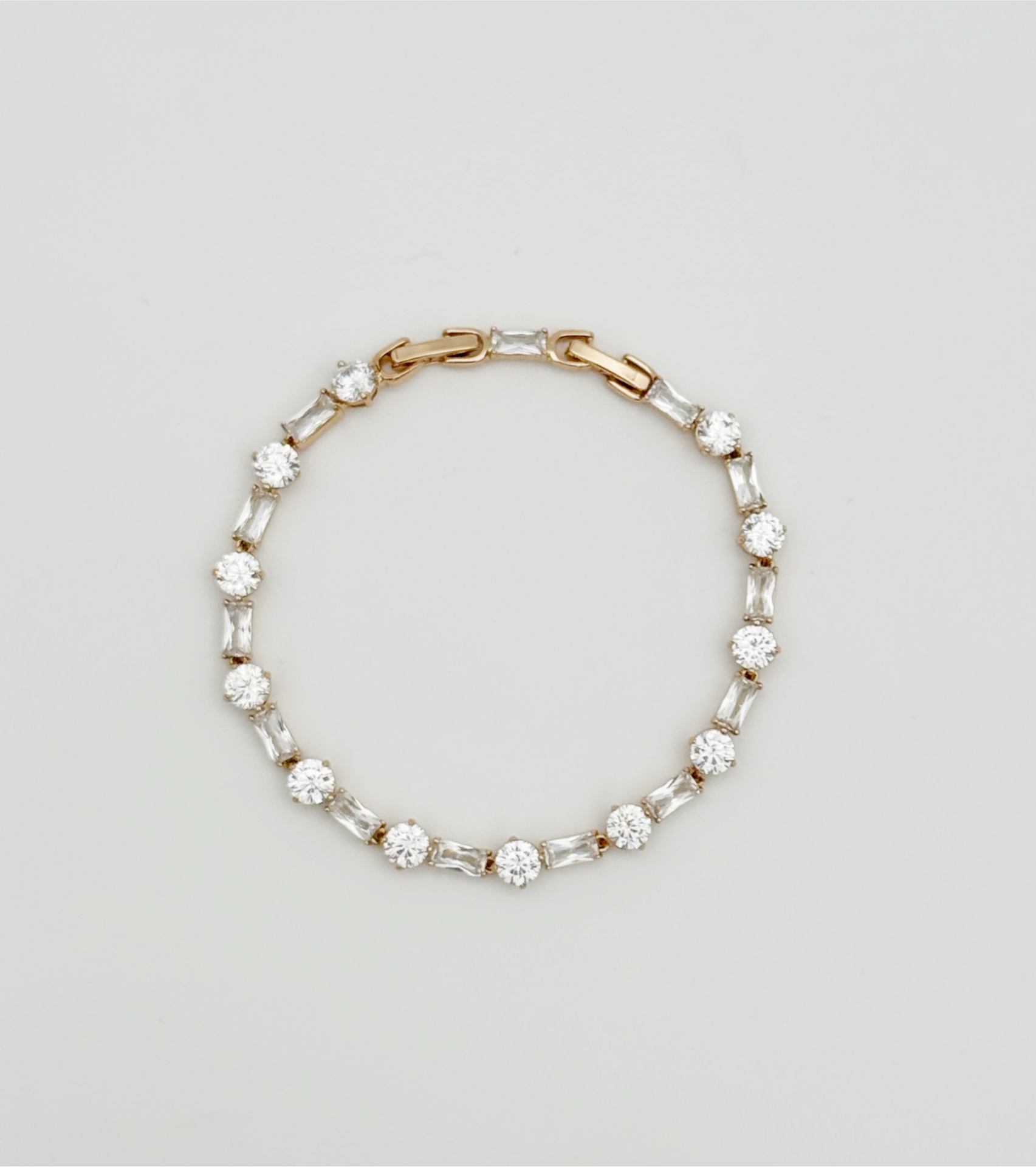 18K Rose Gold Diamond Road Bileklik