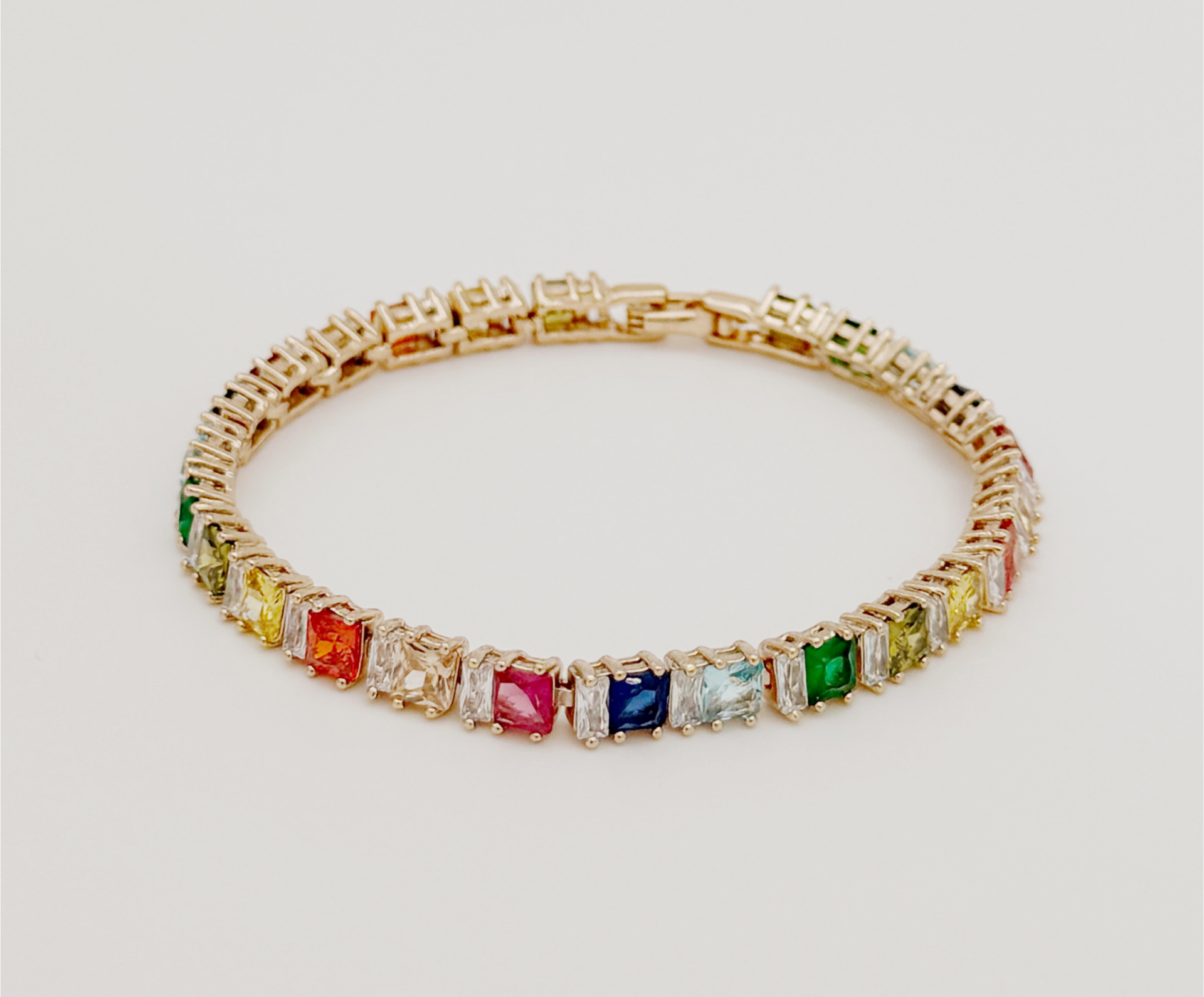 18K Rose Gold Plated Rainbow Su Yolu Bileklik