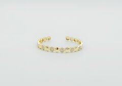 14K Gold Plated Tasarım Hexa Bie Kelepçe