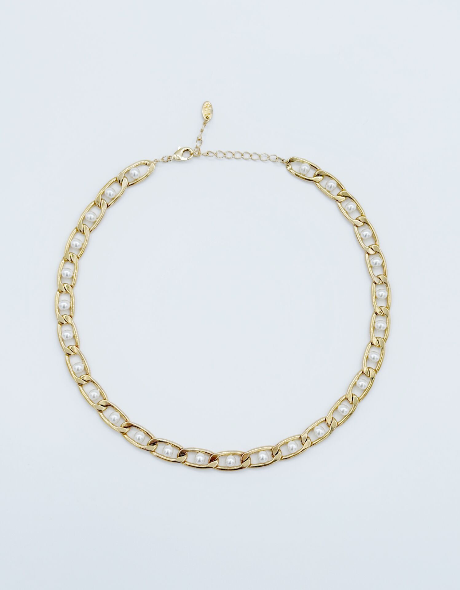 14K Gold Plated Pearla Chain Kolye
