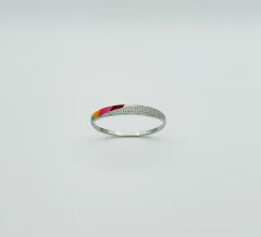 White Gold Plated Mixed Kelepçe