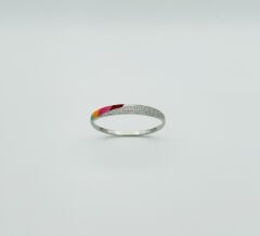 White Gold Plated Mixed Kelepçe