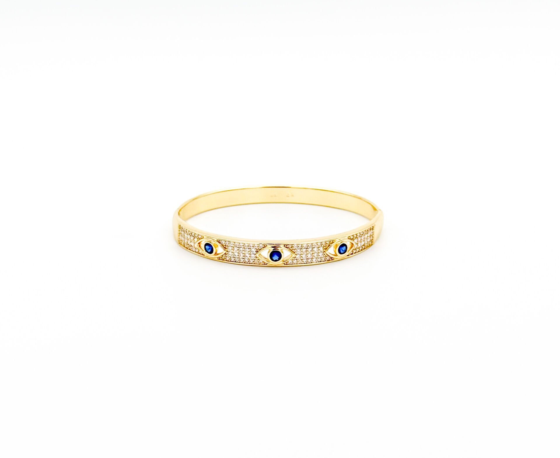 14K Gold Plated Navy Eyes Kelepçe