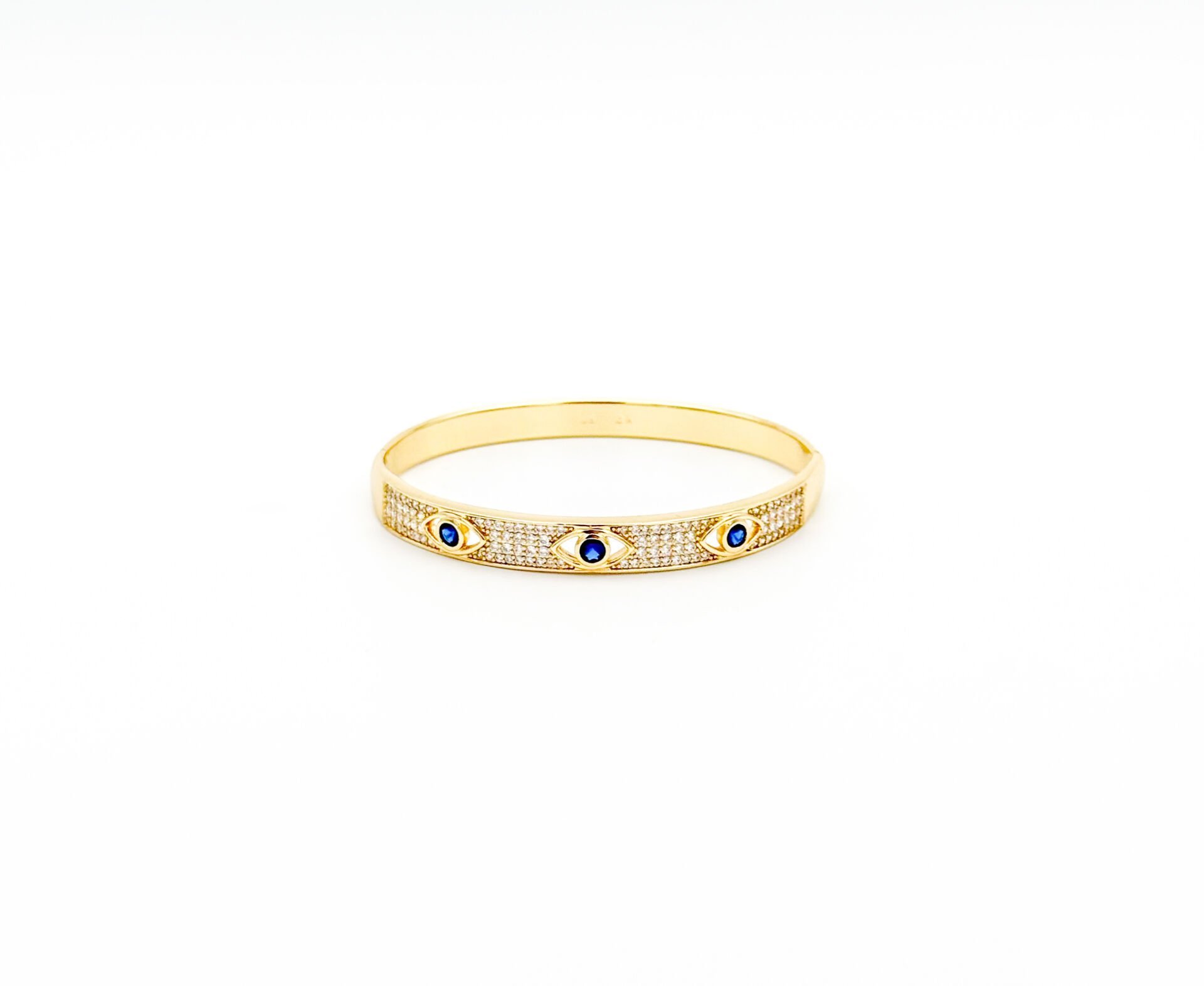 14K Gold Plated Navy Eyes Kelepçe