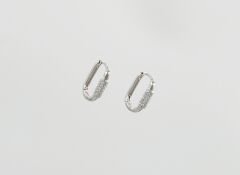 White Gold Plated Luma Hoop Küpe