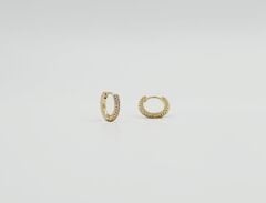 18K Rose Gold Plated All Shine Hoop Küpe