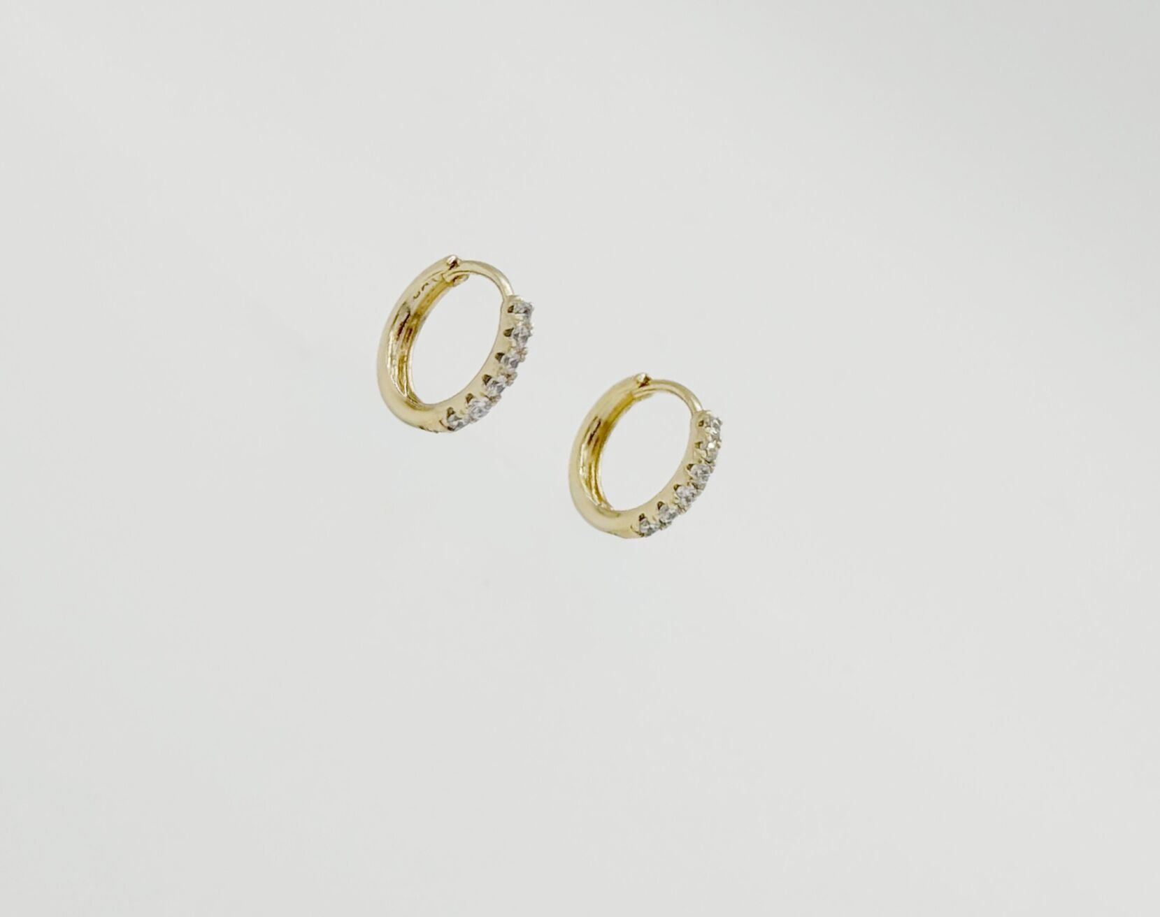 14K Gold Plated Shine Hoop Küpe