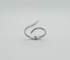 White Gold Plated Athena Kelepçe