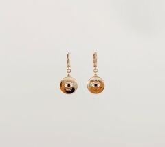 18K Rose Gold Plated Black Eye Drop Küpe