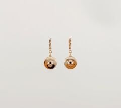 18K Rose Gold Plated Black Eye Drop Küpe