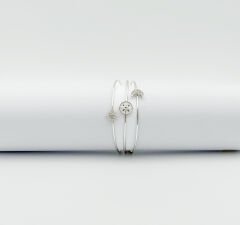 White Gold Plated Luna Sirius Kelepçe