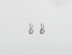 White Gold Plated Una Drop Küpe