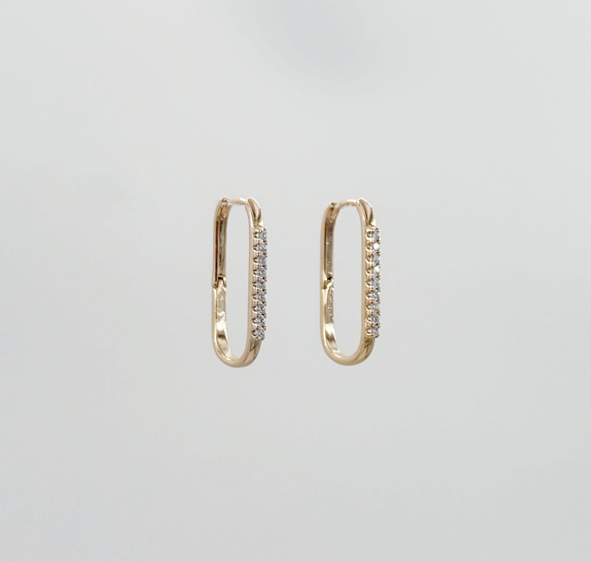 18K Rose Gold Plated Stilla Hoop Küpe