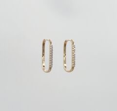 18K Rose Gold Plated Stilla Hoop Küpe