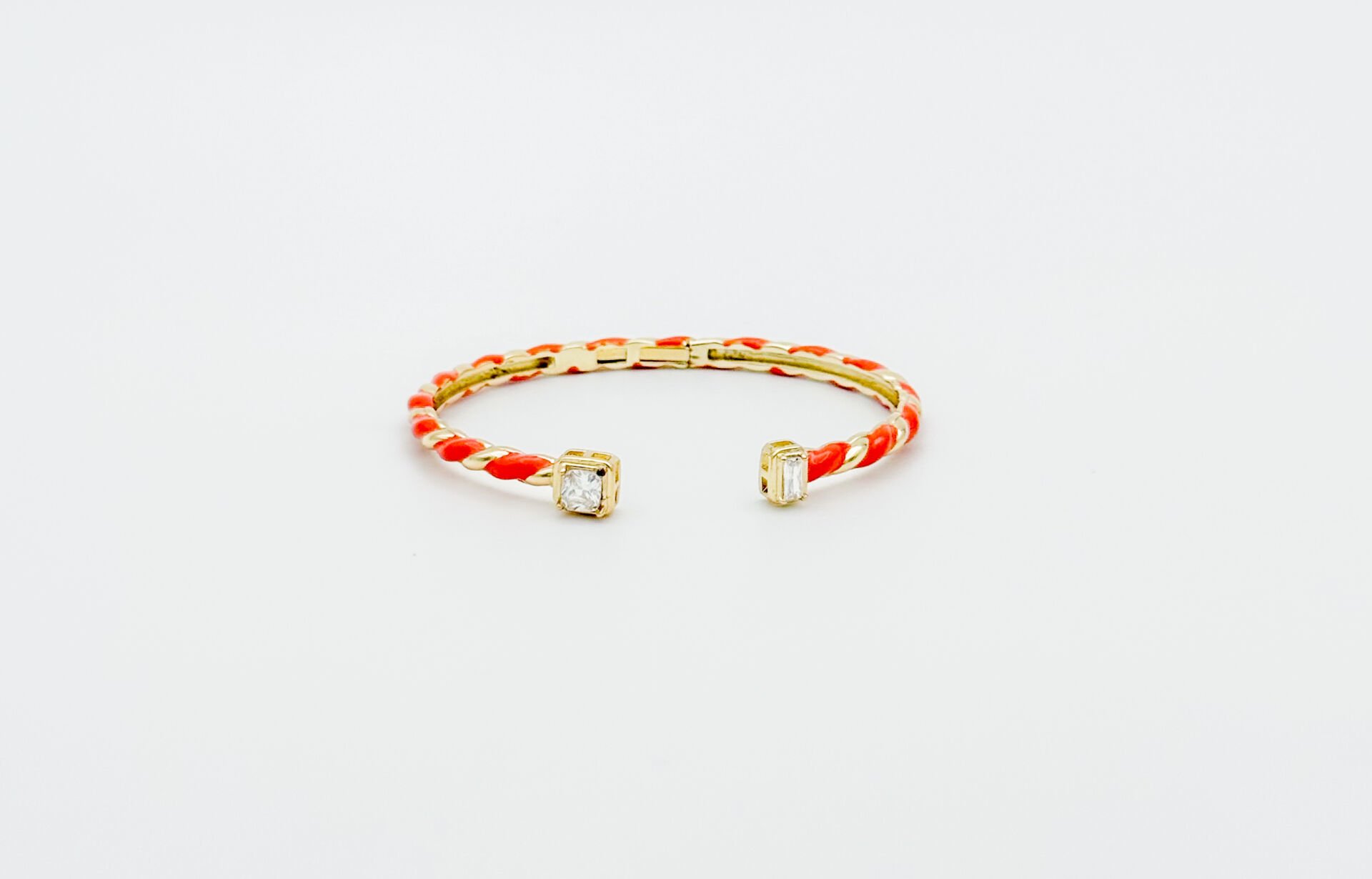 14K Gold Plated Orange İvy Kelepçe