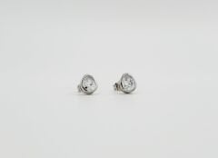 White Gold Plated Baisse Stud Küpe