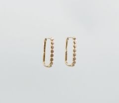 18K Gold Plated Spotted Hoop Küpe