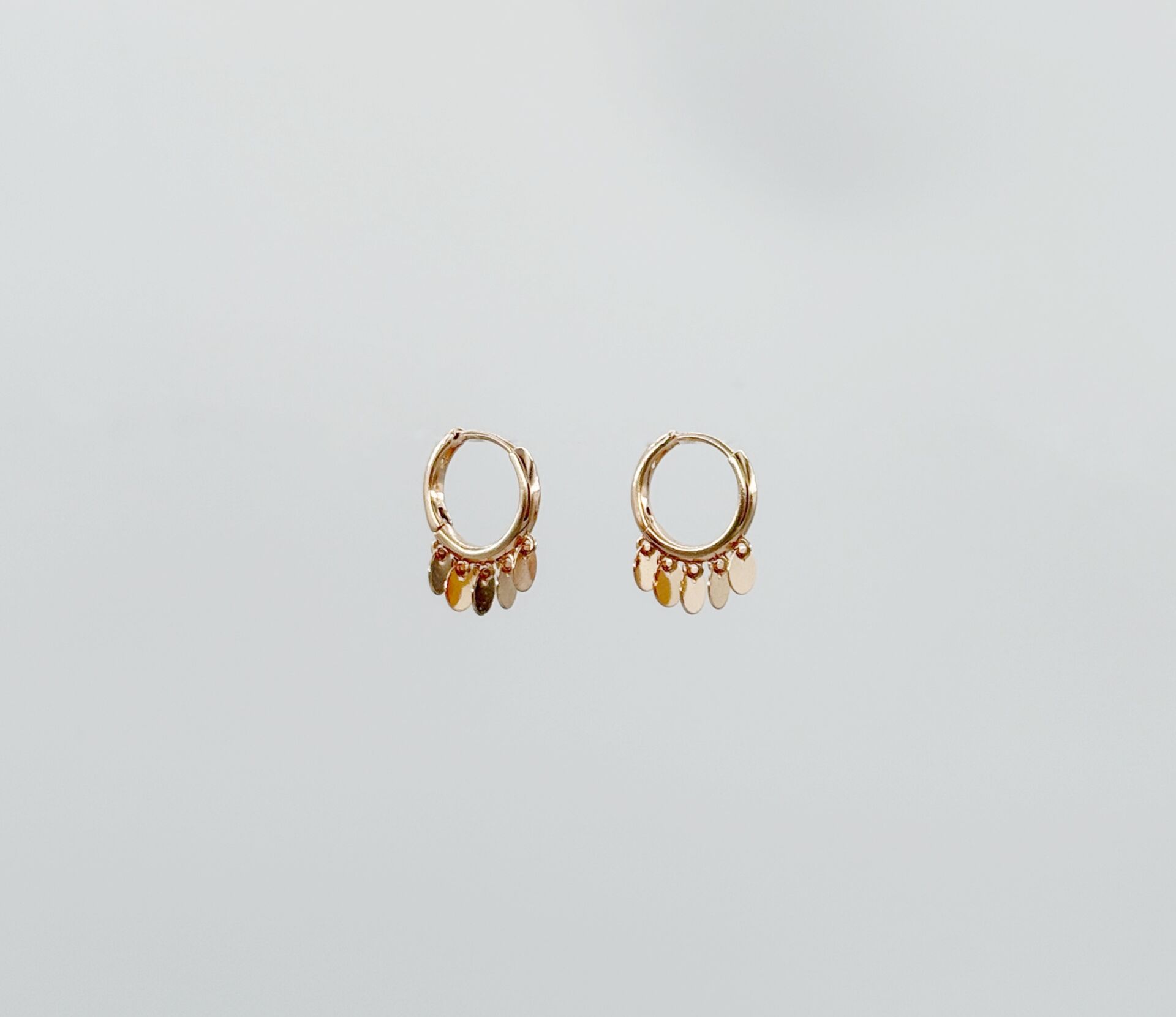 18K Rose Gold Plated Lisbon Hoop Küpe