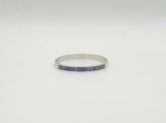 White Gold Plated Purple Road Kelepçe