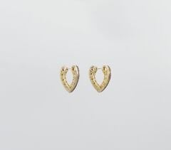 14K Gold Plated Ethnic Love Hoop Küpe